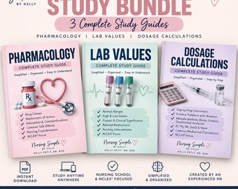 Lernpaket für Krankenpflegestudierende | Pharmakologie, Laborwerte, Dosierungsberechnungen (Digitales PDF)