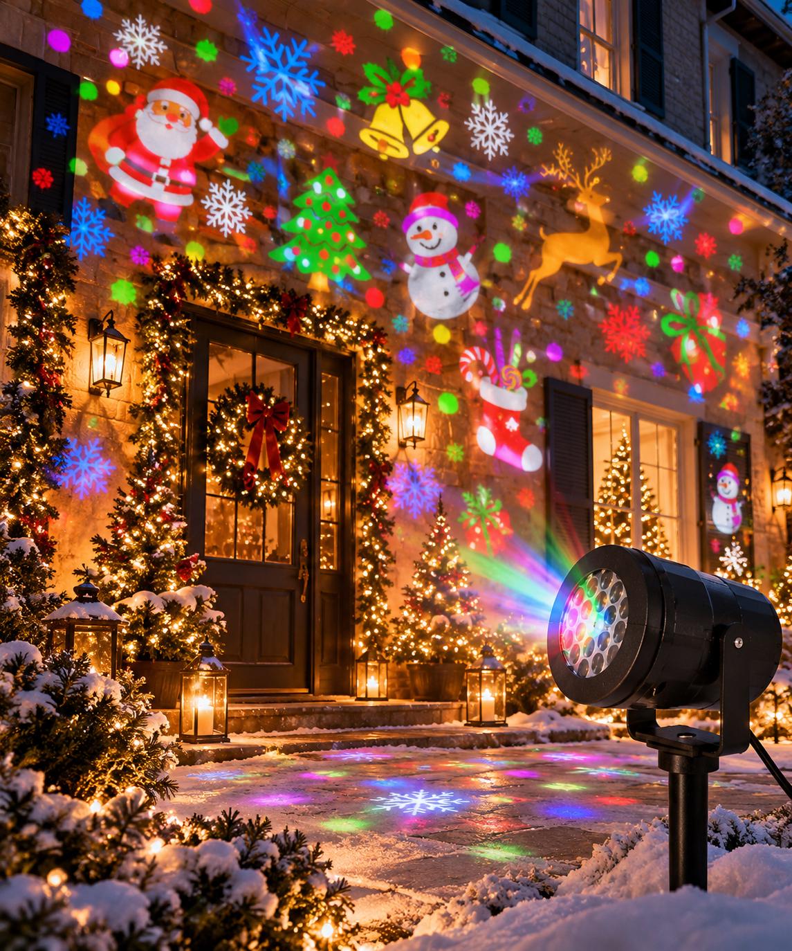 Christmas lights window