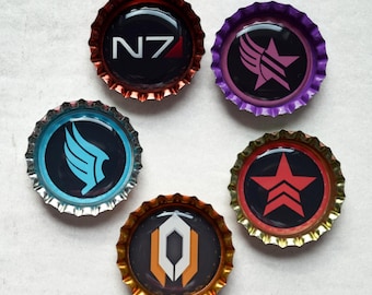 Mass Effect Symbol Magnet • Paragon, Renegade, Paragade, Cerberus, Systems Alliance, N7, Andromeda Initiative