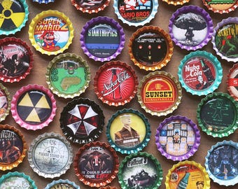 Video Game Magnet • 1 Inch Round Image in Bottlecap • Choose Your Favorite • Custom Orders Available