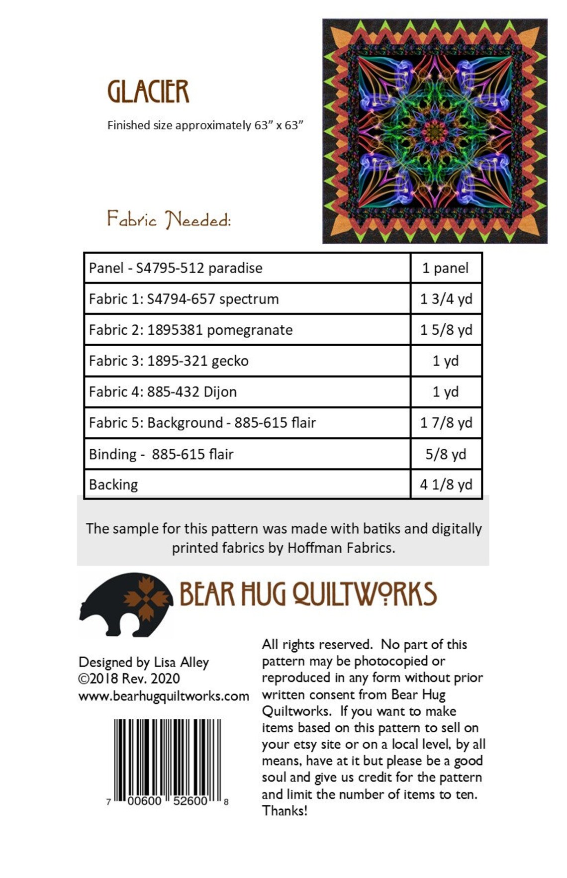 Glacier Quilt Pattern Etsy