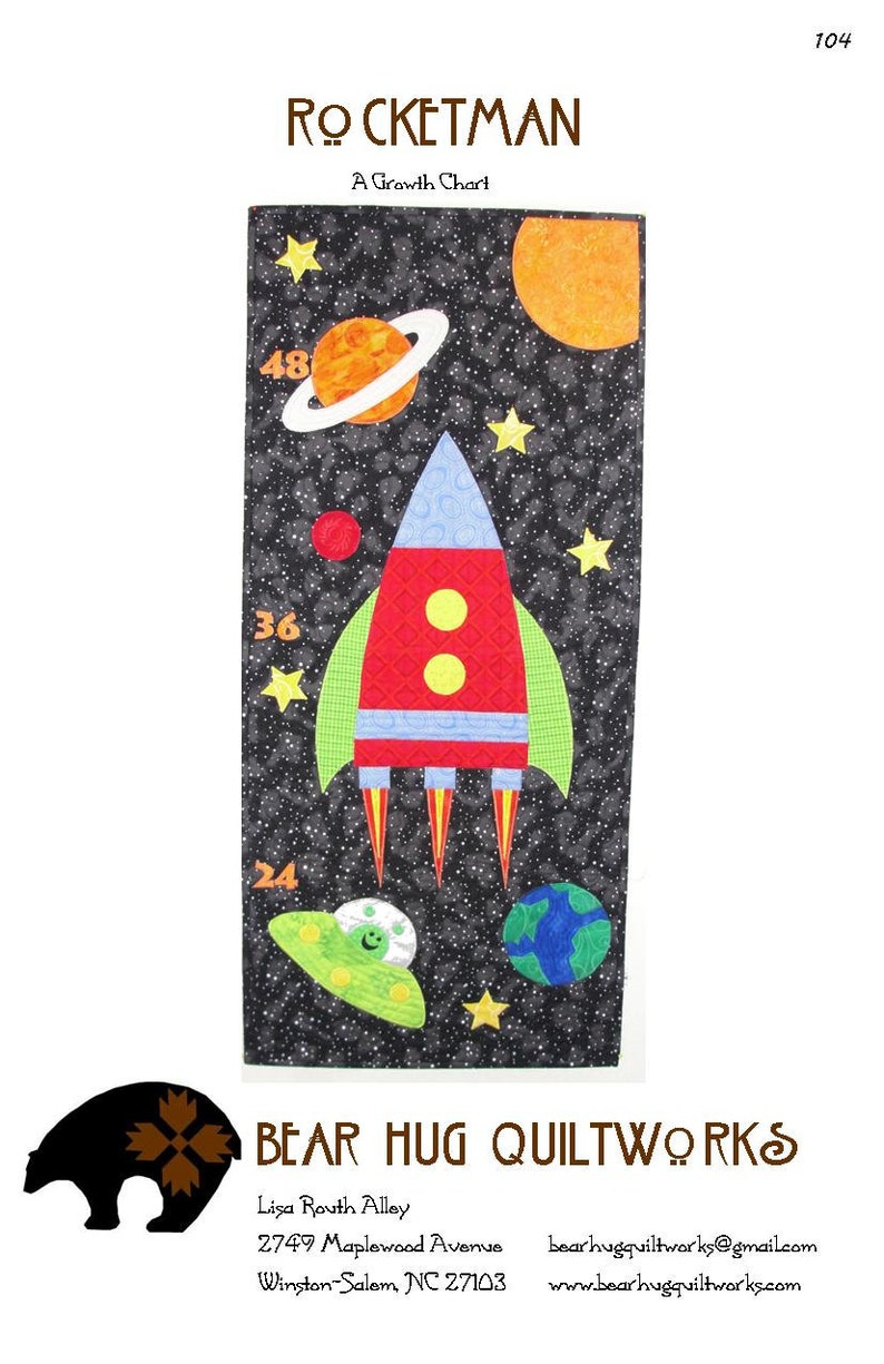 Rocketman Growth Chart Quilt Pattern Etsy