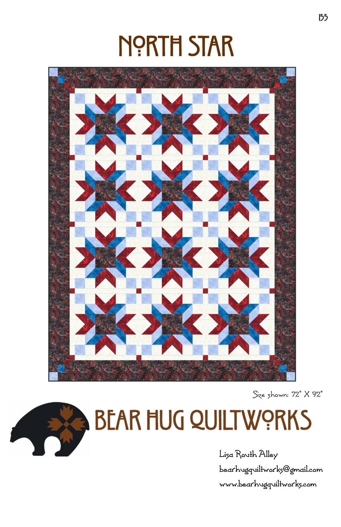 North Star Quilt Pattern Etsy