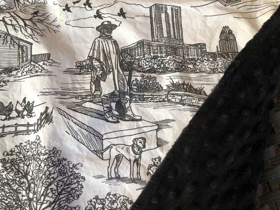 Austin Tx Minky Blanket Texas Adult Throw Baby Gift Baby Etsy