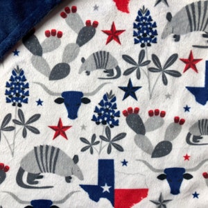 Texas Minky Lovey or Blanket: State keepsake baby, child or adult throw
