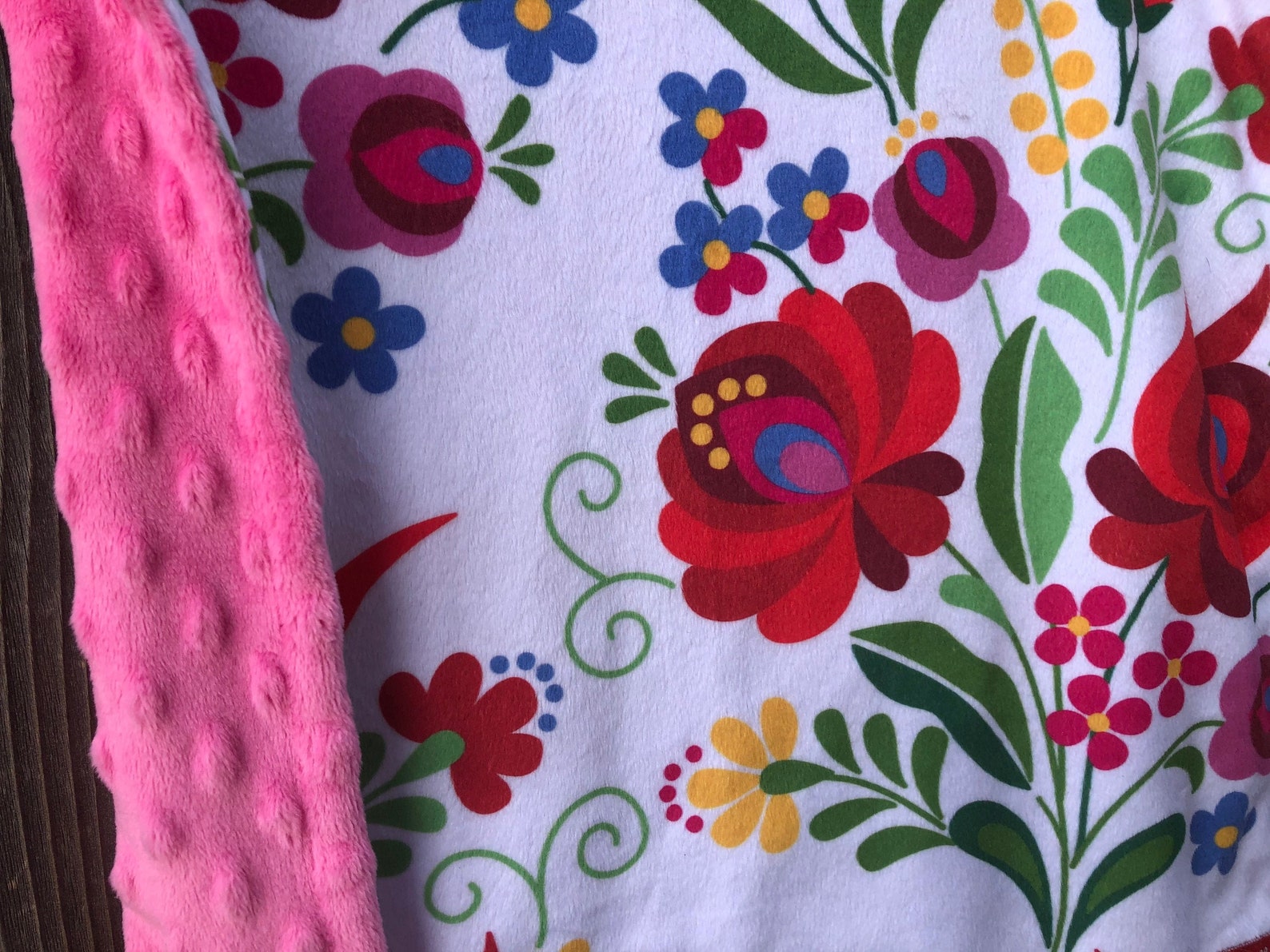 HUNGARIAN Minky Blanket or Lovey Hungary Floral Baby Blanket Etsy