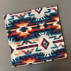 SOUTHWESTERN minky lovey. Small security blanket for baby, toddler. 17.5 by 17 inch. Western baby shower gift, home decor, keepsake.