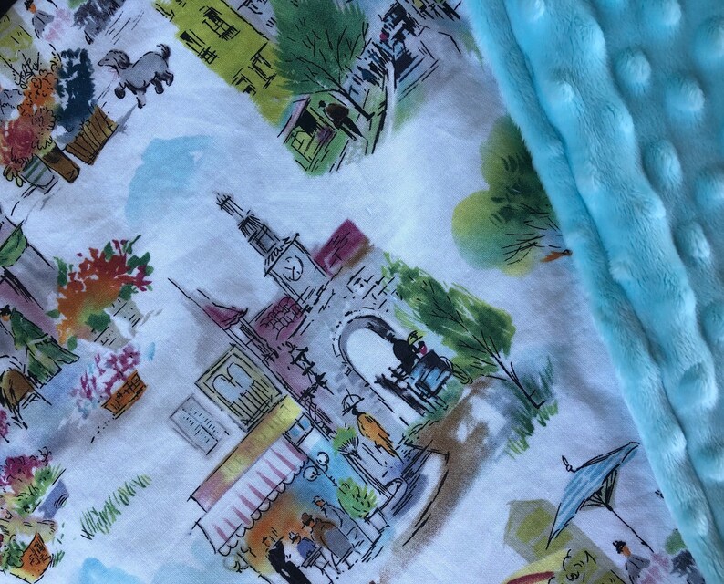 FRANCE Baby Blanket Paris Minky Baby Blanky French Crib or Etsy