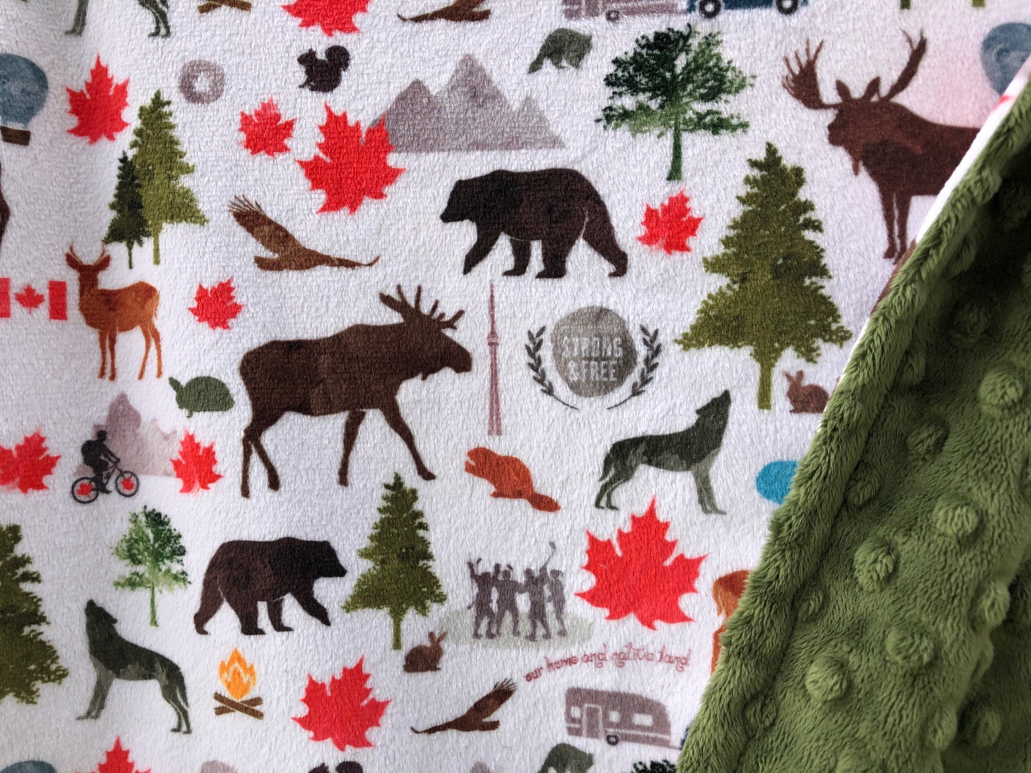 CANADA Minky Blanket or Lovey Canadian Baby Blanket Minky Etsy Canada