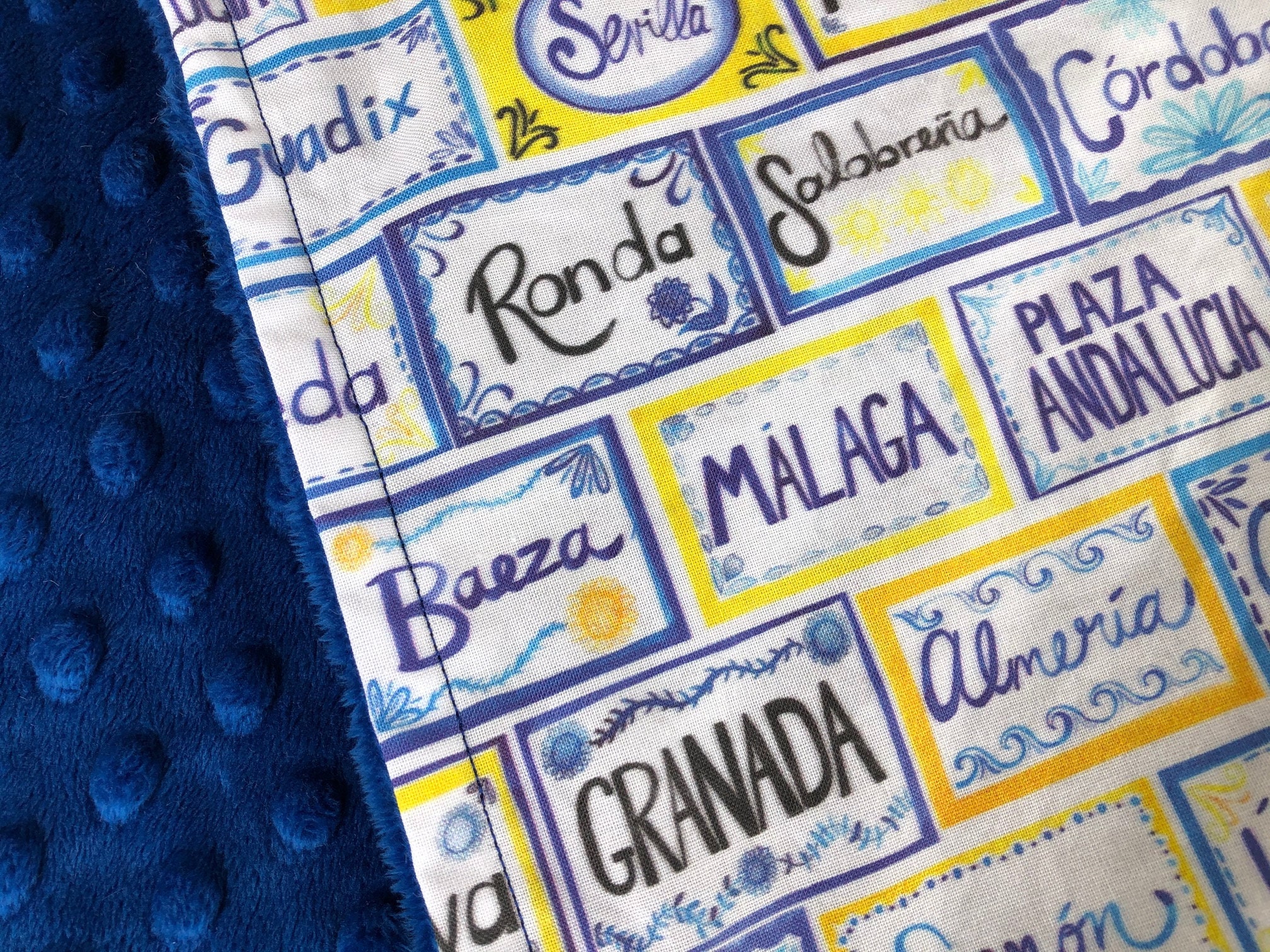 ANDALUSIA Spain minky blanket or lovey Spanish baby blanket Etsy