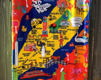 Manhattan NYC Minky Lovey: Baby Security Blanket, New York Keepsake (17x26 inches)