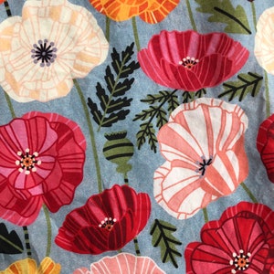 ICELANDIC Poppies minky blanket or lovey - Iceland baby blanket - minky and faux fur adult throw blanket - baby shower gift - made to order
