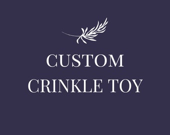 Custom Crinkle Toy: Choose your fabric. Sensory toy for baby. 8 by 8 inches. Minky crinkle tag toy. Ribbon toy. Baby shower gift.