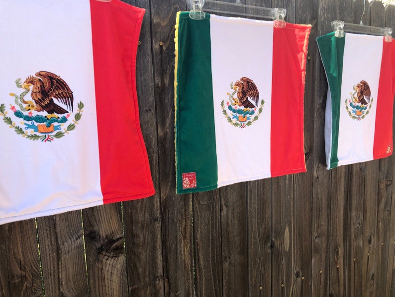 MEXICO Flag minky baby blanket toddler security blanket Etsy