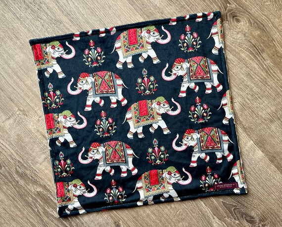 Blanket ASIAN Elephant. Indian Baby Blanket or Lovey. Minky and Faux Fur Child or Adult Throw Blanket Home Decor. Baby Shower Gift. Etsy Canada