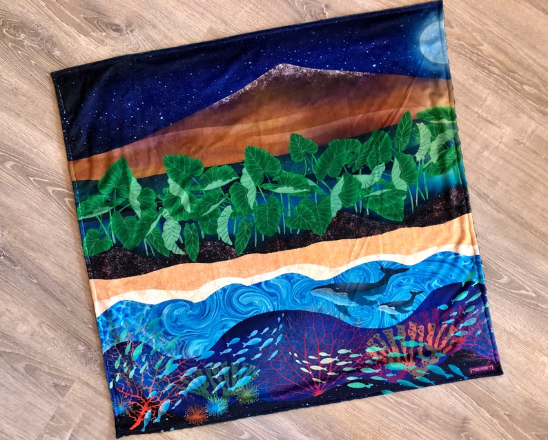 HAWAII Baby Blanket Mauna Kea Volcano Minky Baby Blanket Etsy