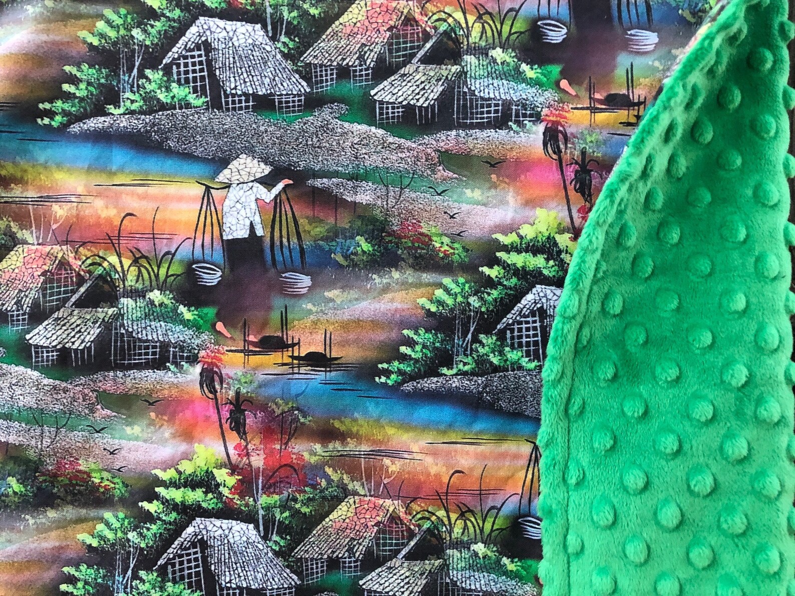 VIETNAM Minky Blanket or Lovey Asian Baby Blanket Minky Etsy