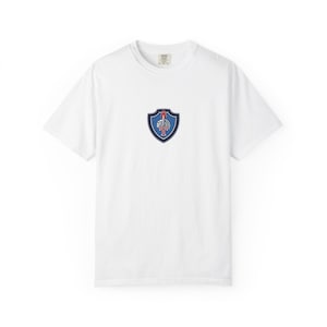 Tennessee Titans Shield Patch with Sword Emblem T-shirt | Small Chest Logo