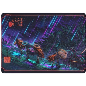 Cyberpunk Shono Matrix Binary Rain Mini Metal Print (7x5) | Sci-Fi Coder Desk Art | Aluminum Sign