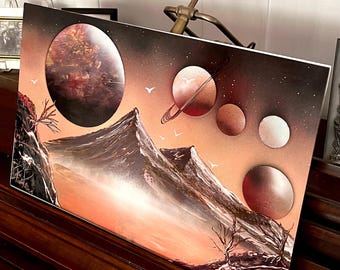 Alien Sky: Oryginalny akrylowy spray do malowania pejzażu