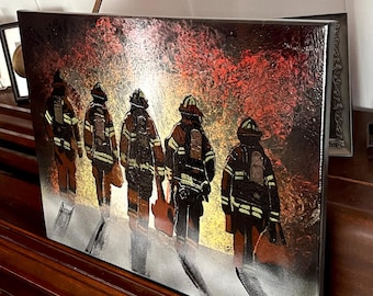 Into The Blaze: Oryginalna sztuka akrylowa na płótnie