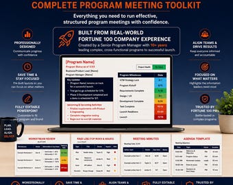 Meeting in a Box | Program Management Meeting Template | Status, Workstream & Facilitator Guide