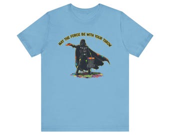 Funny Disc Golf Shirt, Darth Vader Disc Golf Tee, May The Fore Be With You, Star Wars Disc Golf Gift, Bella Canvas Unisex Jersey T-Shirt