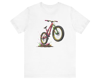 Mountain Biking T-Shirt, Graffiti Downhill Shredder Bike Tee, Unisex Bella Canvas MTB Shirt, Gift for Mountain Biker Dad Him Her Rider