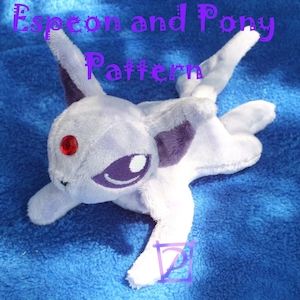 DIY Espeon and Pony Beanie Sewing Pattern - Laying Animal Pattern