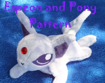 DIY Espeon and Pony Beanie Sewing Pattern - Laying Animal Pattern