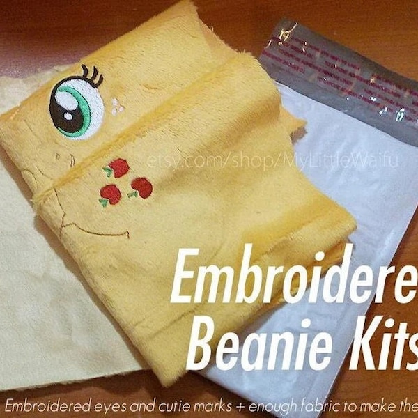 DIY Embroidered Beanie Plush Kit - Mare/Stallion Pony, Unicorn, & Pegasus - Pattern Info in Description