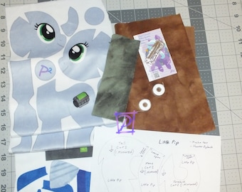 Little Pip Plush Kit: Fallout Equestria MLP Craft (Printed Minky)