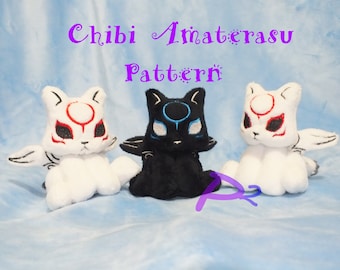 ITH Pattern for Chibi Amaterasu Plush -In The Hoop Pattern and Printable Pattern-