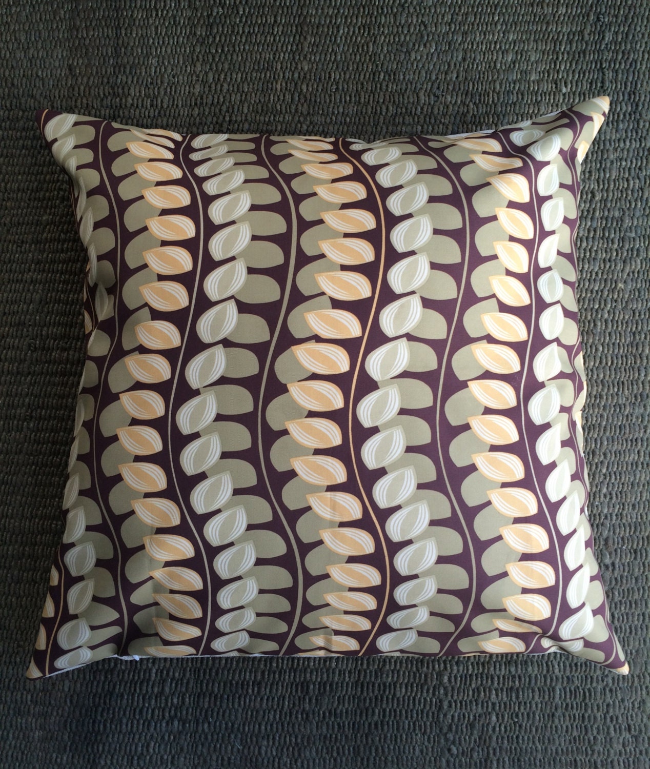 Colorful Outdoor Floor Pillow Cover 26x26 Botanical Green and Etsy