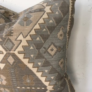 Boho Chic Pillow Cover 22” Large Pillow Cover Lee Jofa Rebecca Fabric Eclectic Tribal Style Cushion Cover Decorative Throw pillow cover
