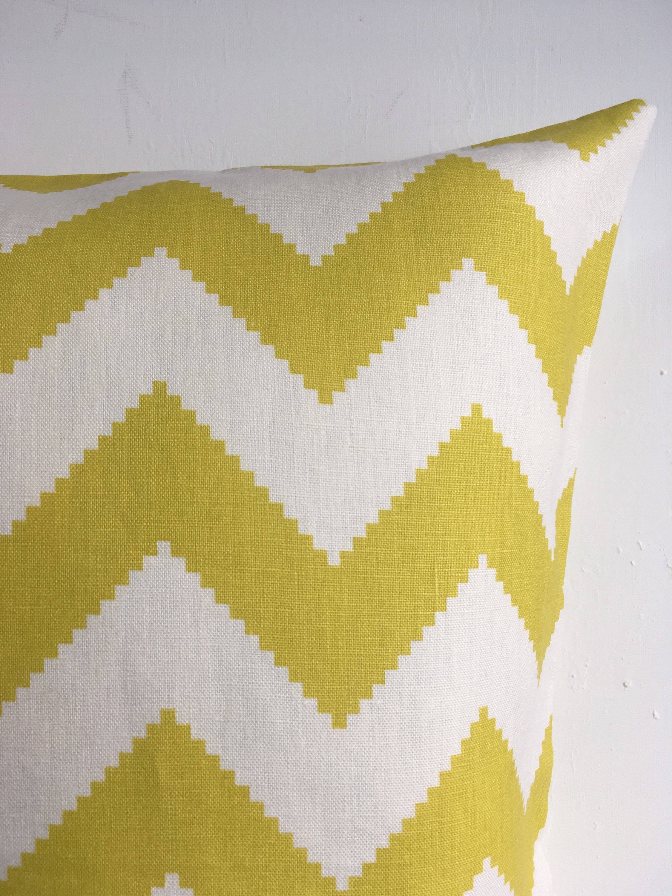 Green Chevron Pillow Covers Chartreuse Zig Zag Floor Pillow Etsy