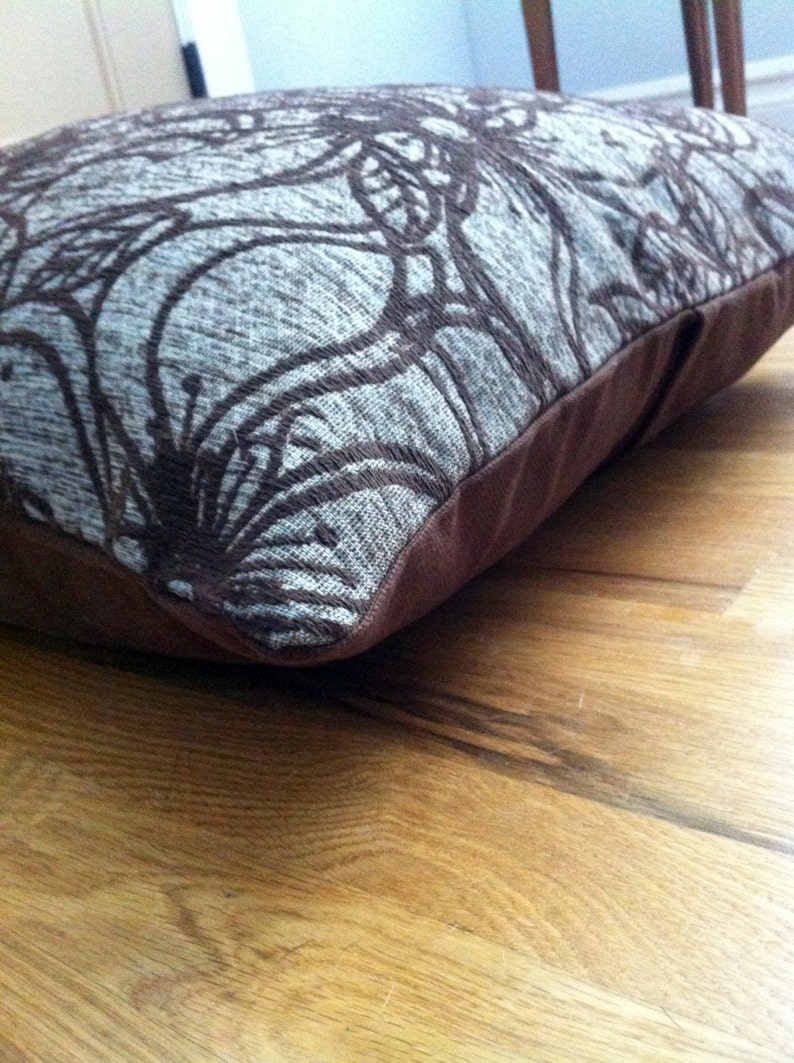 Blue Retro Floral Floor Pillow Cover Large Blue Pillow Etsy