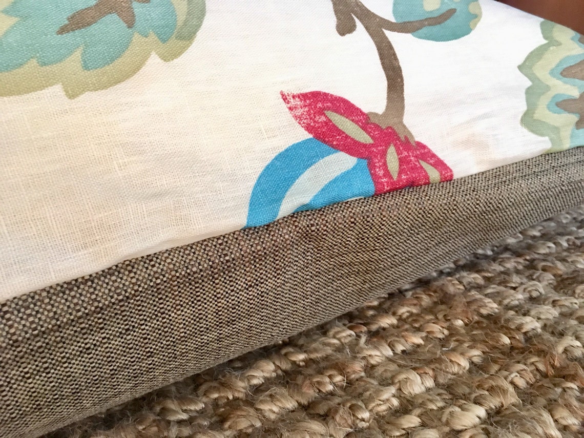 Lee Jofa Floral Floor Pillow Cover 26x26 Decorative Pillow Etsy