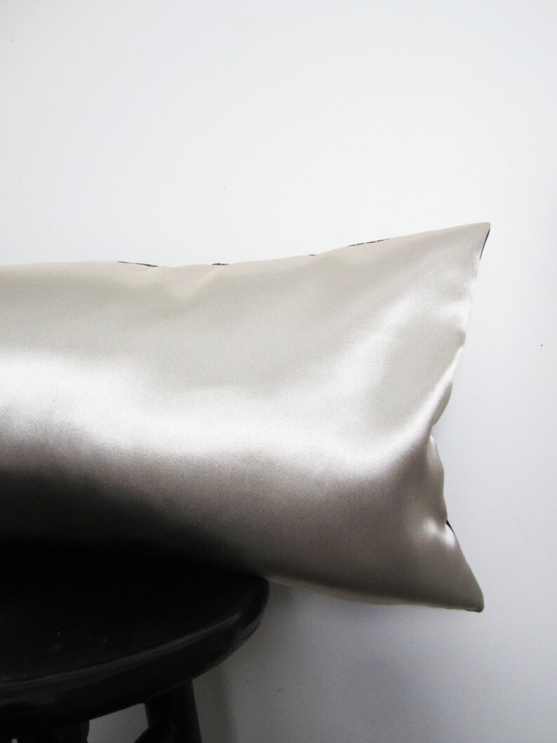 12x24 Metallic Lumbar Pillow Cover Black and Champagne Pillow Etsy