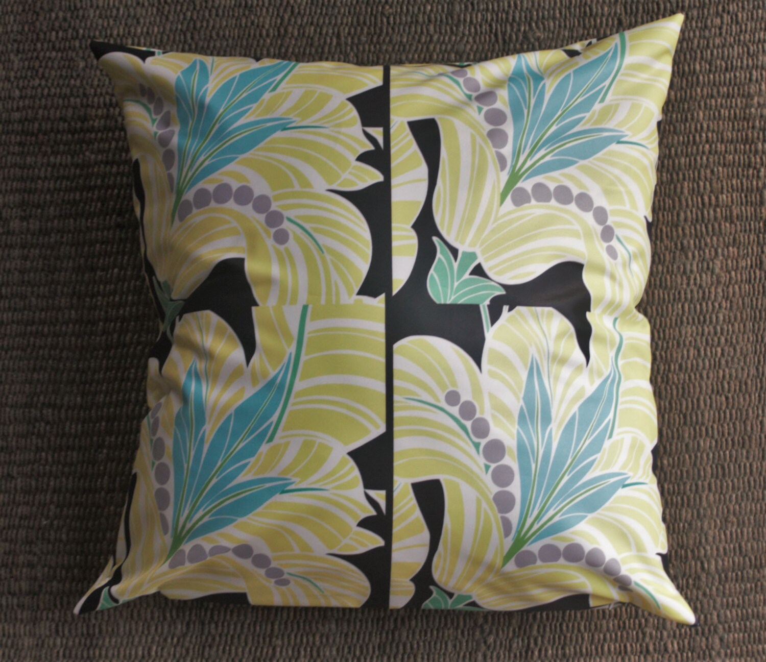 Retro Floor Pillow Cover 26x26 Black Decorative Pillow pet Etsy