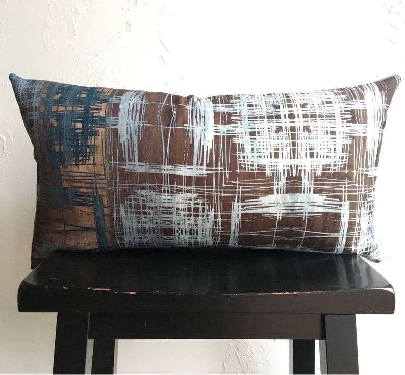 Industrial Blue Pillow Covers 12x24 Decorative Lumbar Pillow Etsy
