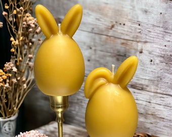 Beeswax Bunny Egg Candles