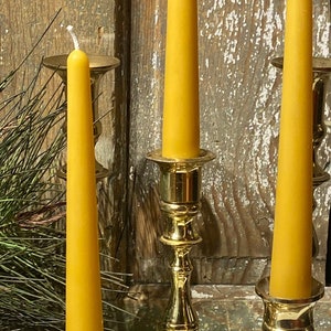 10" Beeswax Taper Candlestick - Candle Dripless Pure Beeswax from Beekeepers Hives