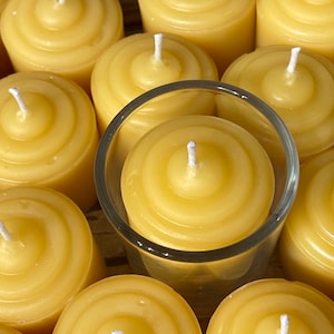 Beeswax Bulk Small Votive Candles Pure Beeswax Candles from Beekeepers Hive afbeelding 3
