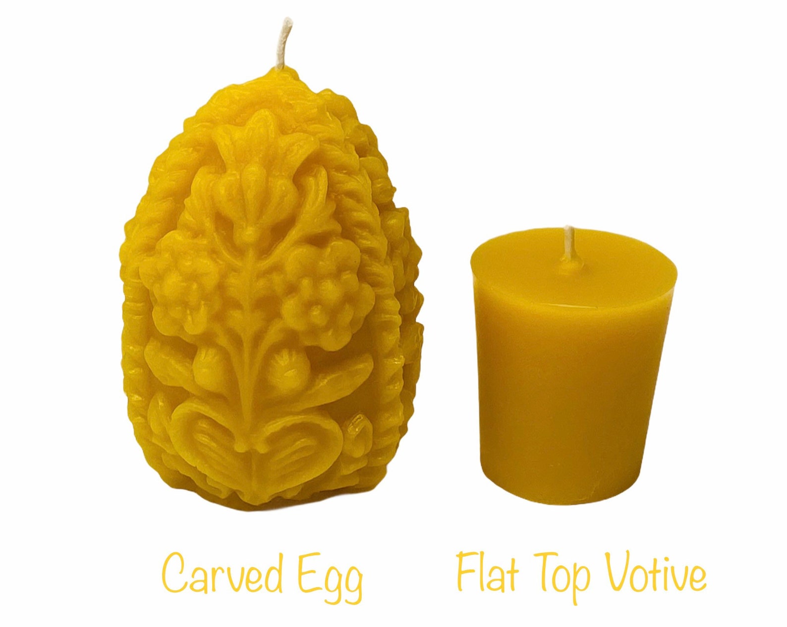 Beeswax Carved Egg Candle Pure Beeswax Candles From Etsy