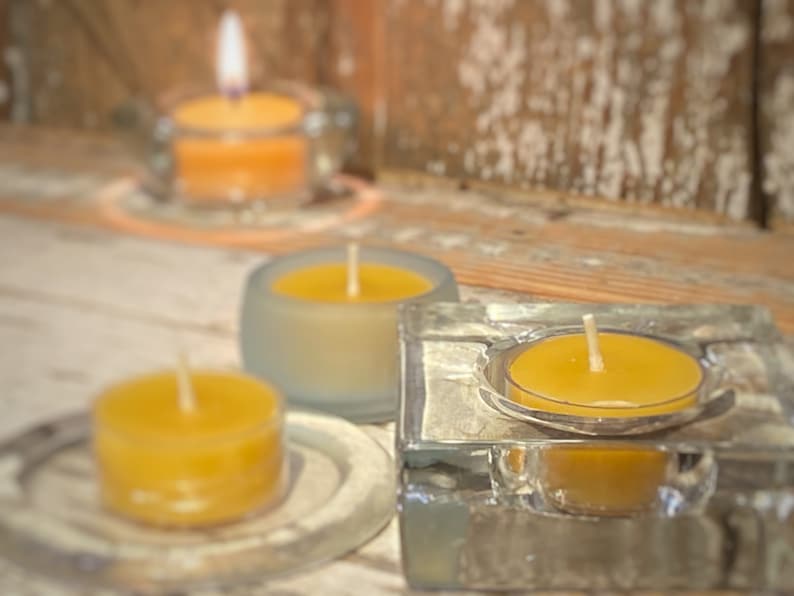 Bulk Beeswax Tealight Candles Pure Beeswax Candles from Beekeepers Hive image 3