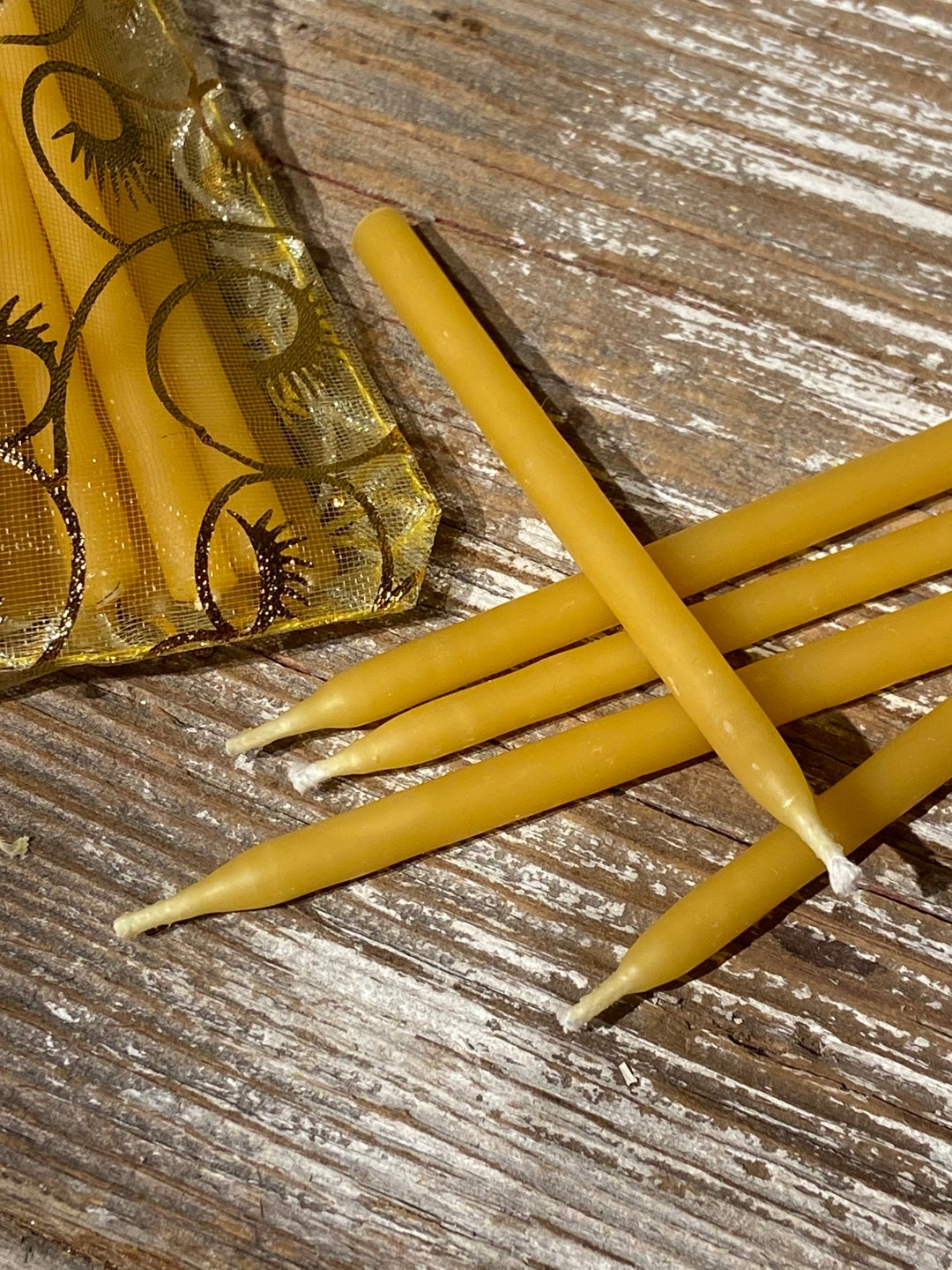 Dipped Beeswax Birthday Celebration Candles Ohio Made Pure Beeswax Etsy