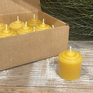 Beeswax Bulk Small Votive Candles Pure Beeswax Candles from Beekeepers Hive afbeelding 5