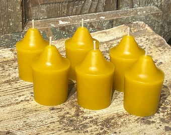 Colonial Top Votives - Pure Beeswax Pointed Candles directly from the Beekeeper