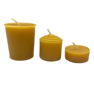 Beeswax Bulk Small Votive Candles Pure Beeswax Candles from Beekeepers Hive image 10